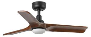FARO 33806WT-1TW - LED Zatemnitveni ventilator HEYWOOD S 10W/230V les/črna pr. 90 cm WT + Daljinski upravljalnik