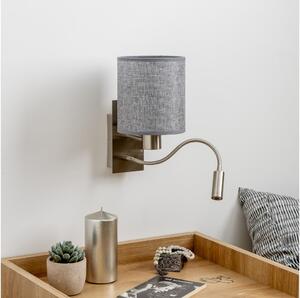 Brilagi - LED Fleksibilna stenska svetilka NUBILA 1xE27/25W/230V + LED/3W mat krom/siva
