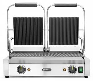 Dvojni Kontaktni Žar, Rebrast, 230V/3600W, (570x395x510mm)
