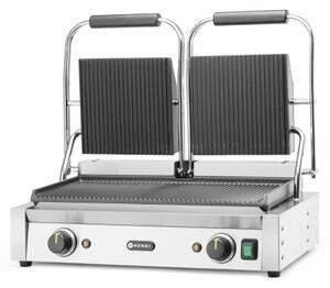 Dvojni Kontaktni Žar, Rebrast, 230V/3600W, (570x395x510mm)