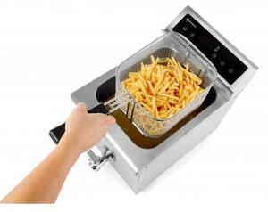 Indukcijska Friteza z Odtočno Pipo 8L, 230V/3500W, (288x619x408mm)