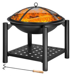 Ognjišče s prostorom za drva FIRE, Ø55cm, črn Gardebruk