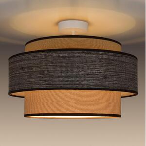 Nadgradni lestenec GRACE 1xE27/60W/230V krem barva/rjava