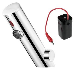 Deante BQR_P29R - Touchless pipa za umivalnik z regulation SENSE 4xAA polirano jeklo