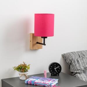 Brilagi - Stenska svetilka NUBILA WOOD 1xE27/25W/230V hrast/roza