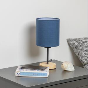 Brilagi - Namizna svetilka NUBILA WOOD 1xE27/25W/230V hrast/temno modra