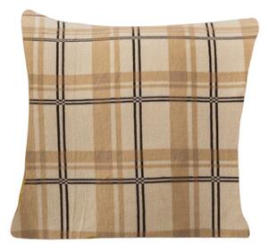 Mikropliš prevleka za vzglavnik PLAID 45x45 cm, kremna