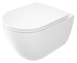 Deante CGRD6ZPW - Viseča WC školjka z WC desko ROUND keramika/bela