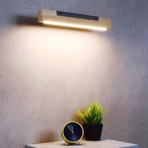 LED stenska svetilka Madera downlight, hrastov les