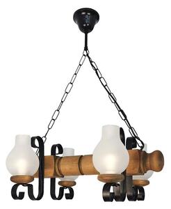 Lestenec na verigi RUSTIC 4xE14/40W/230V bukev
