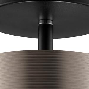 Brilliant LED-stropna svetilka Axion, črna/rjava, Ø 15 cm, Memory, CCT, zatemnjen, Rjava / rjasta, Dnevna soba / jedilnica, Plastika, Sodobni