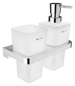 NIMCO MA 2905831H-26 - Stenski dozirnik za milo in toothbrush stand MAYA 290 mm
