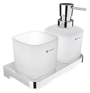 NIMCO MA 2905831C-26 - Stenski dozirnik za milo in toothbrush stand MAYA 320 mm