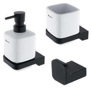 NIMCO MAC set-31K-T-90 - Dozirnik mila, stojalo za zobno ščetko in stenski kavelj MAYA