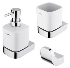NIMCO NK set-31K-26 - Dozirnik mila, stojalo za zobno ščetko in stenski kavelj NIKAU