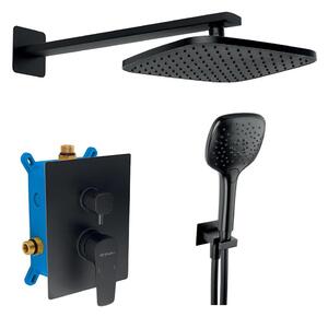 Novaservis - Tuš set s podometno pipo METALIA ECO mat črna