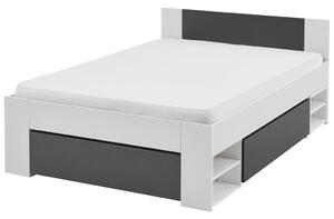 Mömax Postelja S Predali Azurro, Bela, Antracit, 120x200