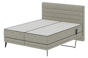 Električni adjustable upholstered bed z vzmetnicami MILA 160x200 cm siva