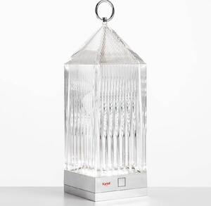 Namizna svetilka Kartell Lantern LED, prozorna IP54