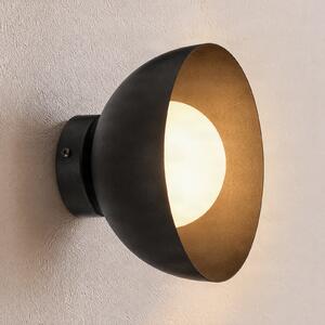 EMIBIG LIGHTING Stenna svetilka Bibi K1, črna, jeklo/steklo, Ø 18 cm, zatemnjen, Črna, Dnevna soba / jedilnica, Kovina, Sodobni