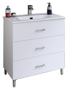 Podumivalniška omara Asya 80 (81 x 46 x 85 cm, Bela, Z umivalnikom)