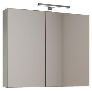 LED omarica z ogledalom Asya 80 (80 x 13 x 68 cm, Srebrna)