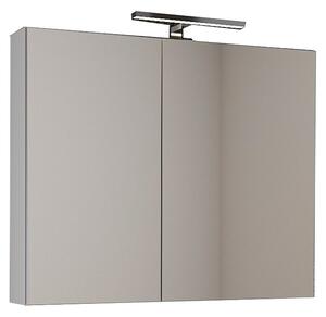 LED omarica z ogledalom Asya 80 (80 x 13 x 68 cm, Bela)