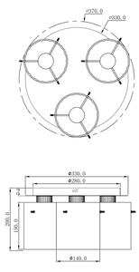 Globo 15904-3D - Stropna svetilka TULIVAR 3xE27/40W/230V