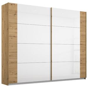 Modern Living Omara Z Drsnimi Vrati Artemis, Bela, Barva Hrasta