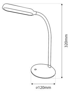 LED Zatemnitvena fleksibilna namizna svetilka na dotik LED/6W/5V USB 1200 mAh bela