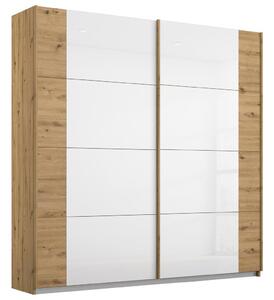 Modern Living Omara Z Drsnimi Vrati Artemis, Bela, Barva Hrasta