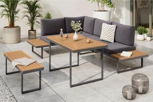 LOUNGE GARNITURA tkanina aluminij, jeklo