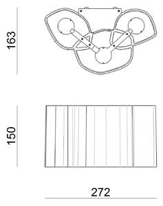 Medena stenska svetilka LED 27,2 cm