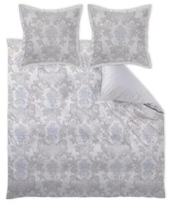 POSTELJNINA LOUIS XIV. 200/200 cm damast srebrne barve, zlate barve