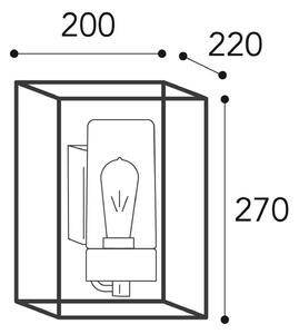 Zunanja stenska svetilka Cubic³ 3363 medeninasta antika/čista