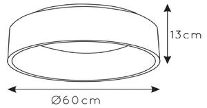 Talowe LED stropna svetilka, bela, Ø 60 cm