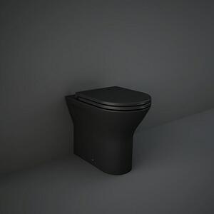 RAK Ceramics Feeling Stoječi WC (Izpiranje brez roba, Brez posebne glazure, Oblika splakovanja: Globok, Položaj straniščne odprtine: Vodoravno, Črne b