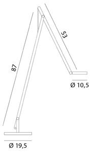 Rotaliana String F1 LED talna svetilka črna, srebrna