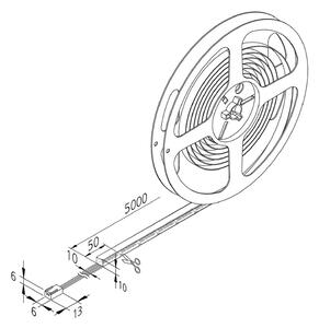 LED trak Basic-Tape F, IP54, 2.700K, dolžina 500 cm