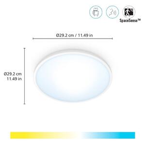 WiZ SuperSlim LED stropna svetilka CCT Ø29cm bela