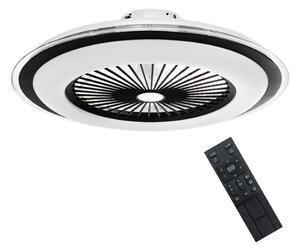 LED Zatemnitvena stropna svetilka z ventilatorjem ZONDA LED/48W/230V črna + Daljinski upravljalnik