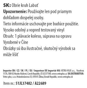 Vetro-plus Napihljiv obroč Labod, premer 115 cm