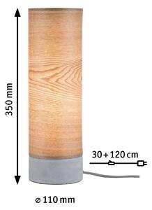 Namizna svetilka Paulmann Skadi iz lesa in betona