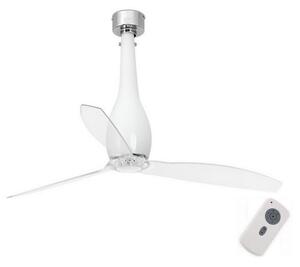 FARO 32000 - Stropni ventilator ETERFAN bela/prozorna pr. 128 cm + Daljinski upravljalnik