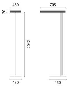 Talna svetilka LED SL720SL touch dim 15.500lm siva