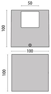 LED stenska svetilka 303355 v sivi barvi, 1WB 4.000K