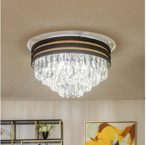 Brilagi - LED Kristalna stropna svetilka VELURE 5xE14/40W/230V črna