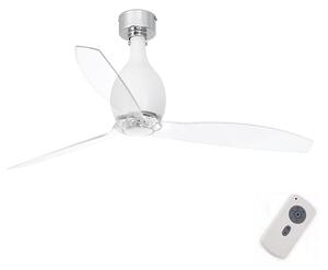 FARO 32025 - Stropni ventilator MINI ETERFAN mat bela/prozorna