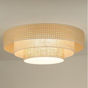 Duolla - LED Stropna svetilka LUNETA LED/26W/230V pr. 60 cm 4000K ratan/bež
