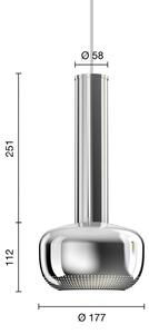 Louis Poulsen VL 56 viseča svetilka, kromirana v visokem sijaju